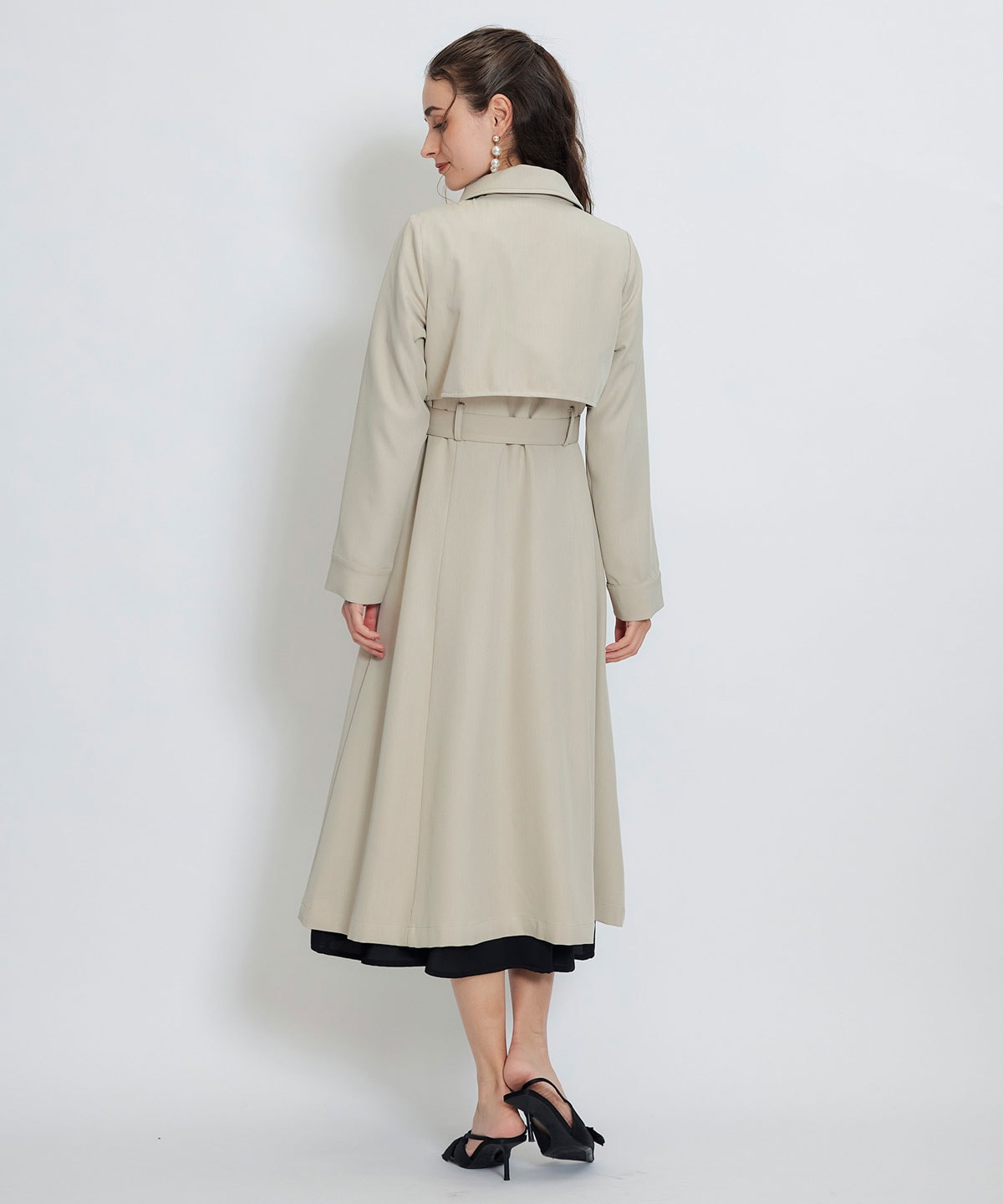 2WAYレイヤードライクリボントレンチコート