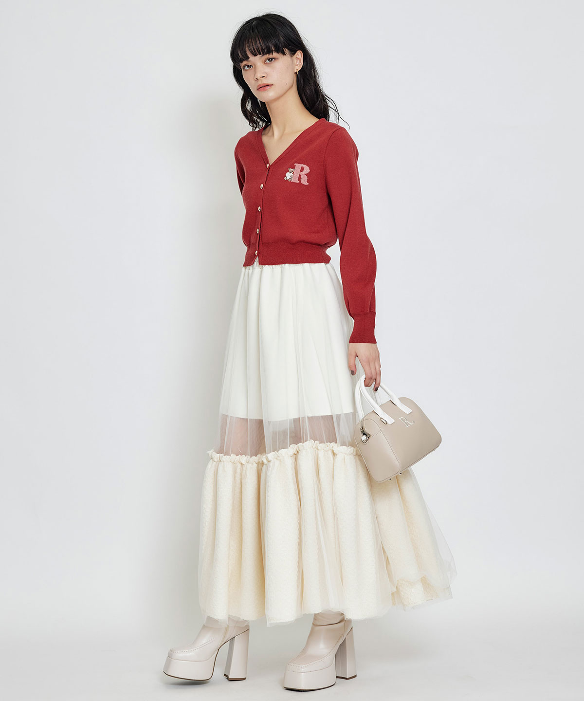 【2/13(金) 昼12時発売開始】AzelyハートVネックカーディガン