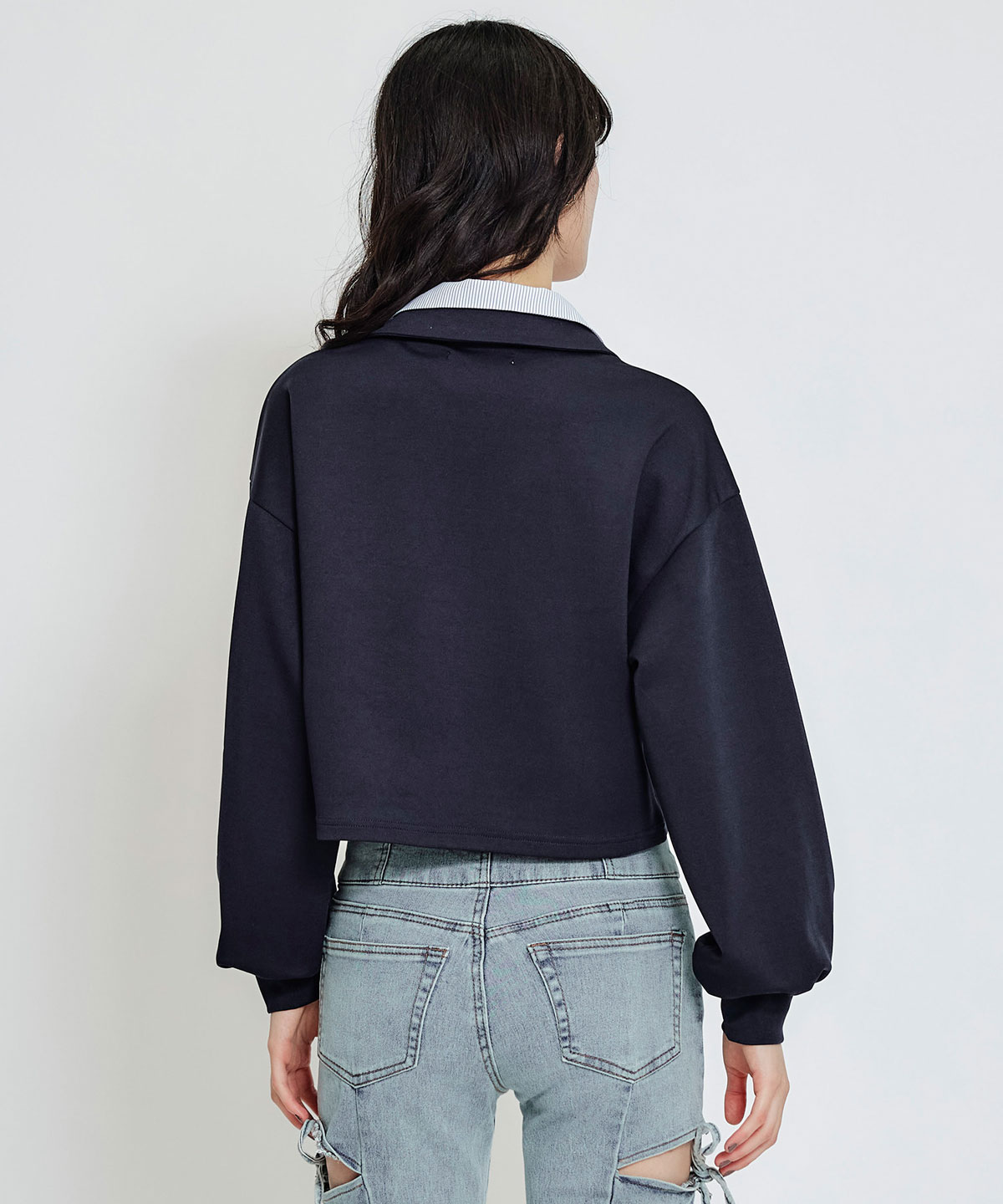 エンブレムダブルカラーカットプルオーバー