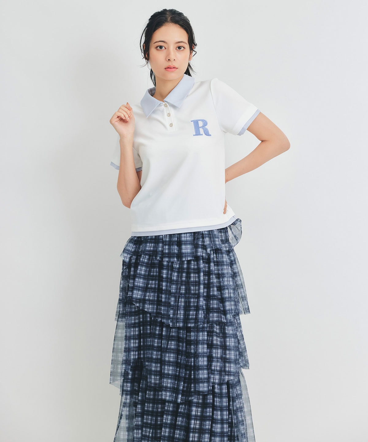 RポロレイヤードTシャツ