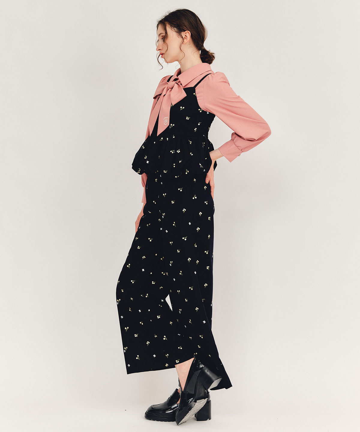 【Fleur monogram Series】フルールモノグラムエンブロイダリーワイドパンツ