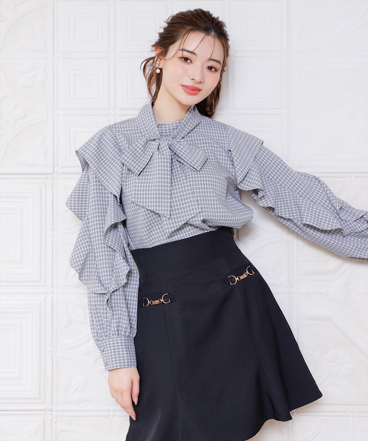 チューリップフレアビットミニスカート(S ベージュ): Swingle｜公式  