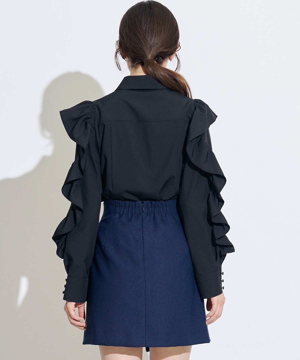 ラップ風セミフレアミニスカート