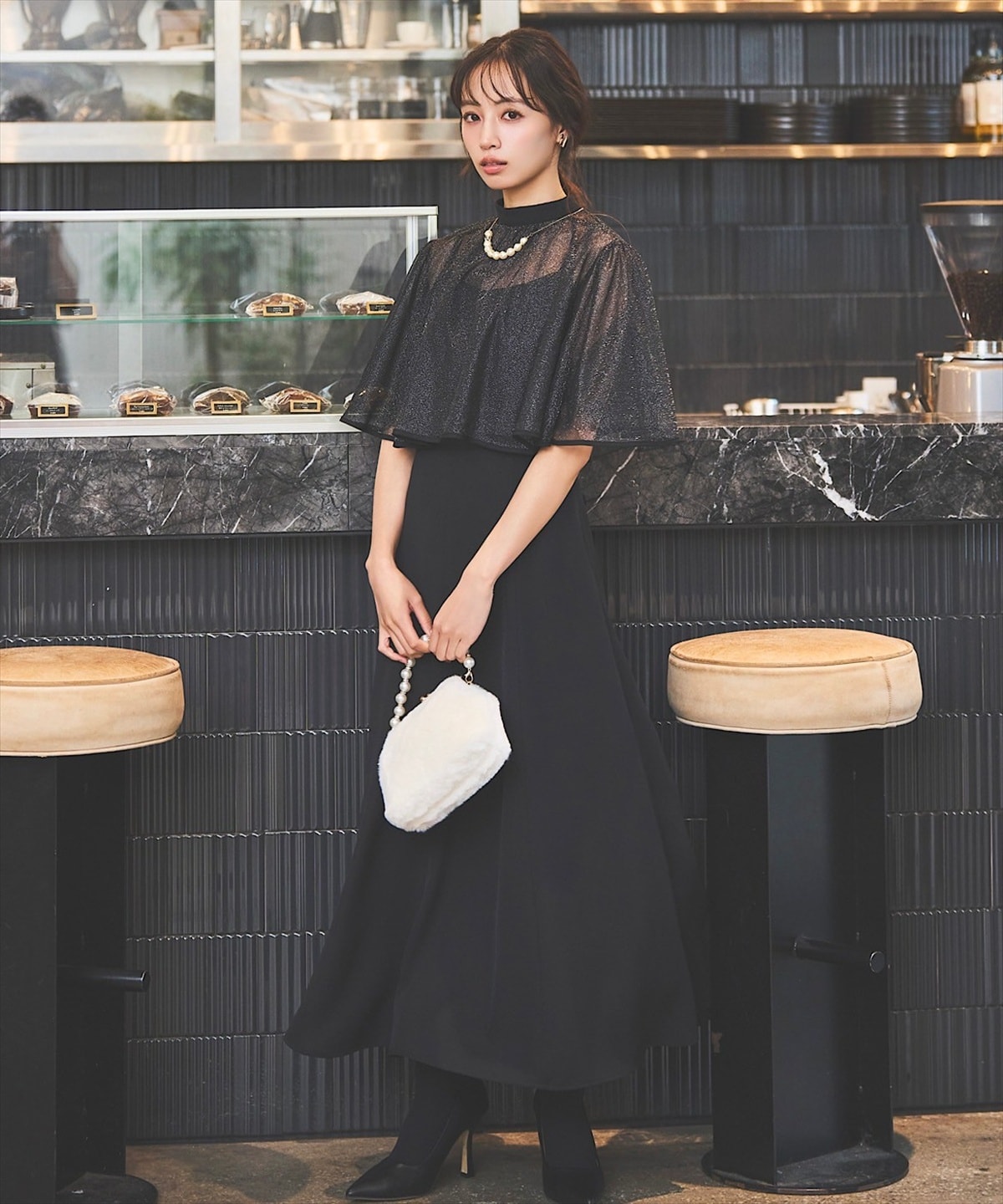 ラメチュールボレロセットアップフレアドレス