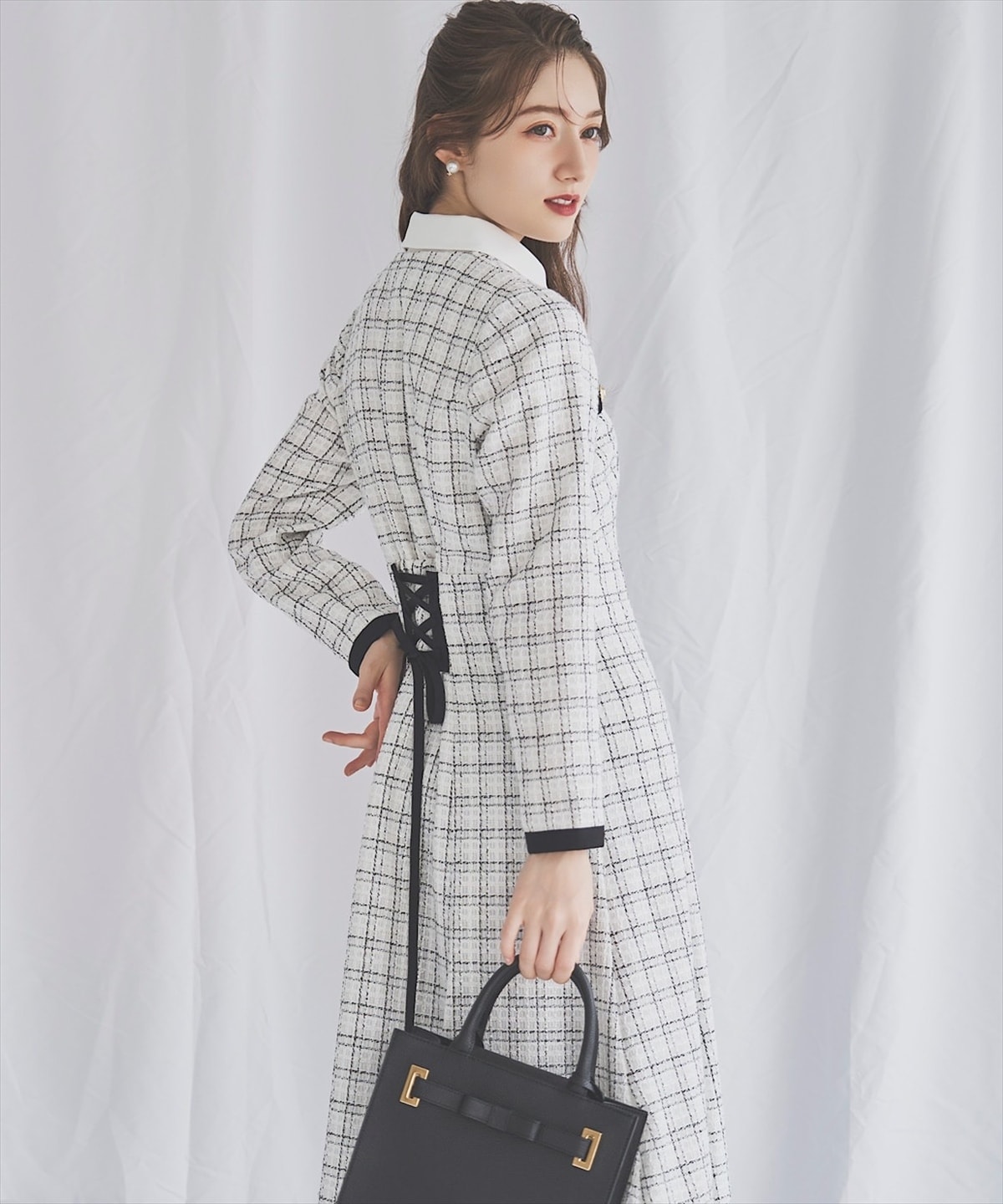 【11/21(Fri)発売】襟付きツイードワンピース