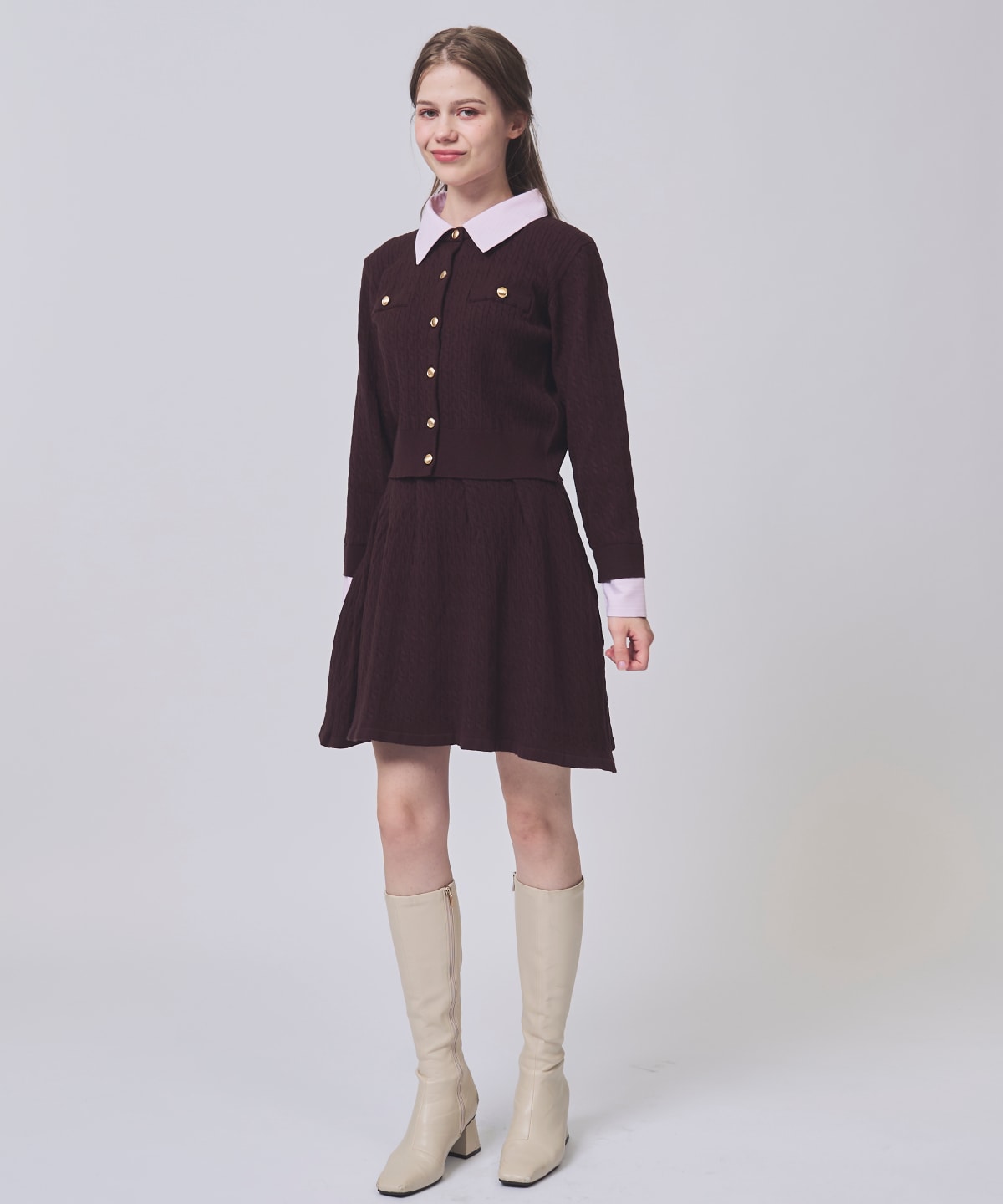 【NEW YEAR SPECIAL ITEM】レイヤードケーブルニットセットアップ