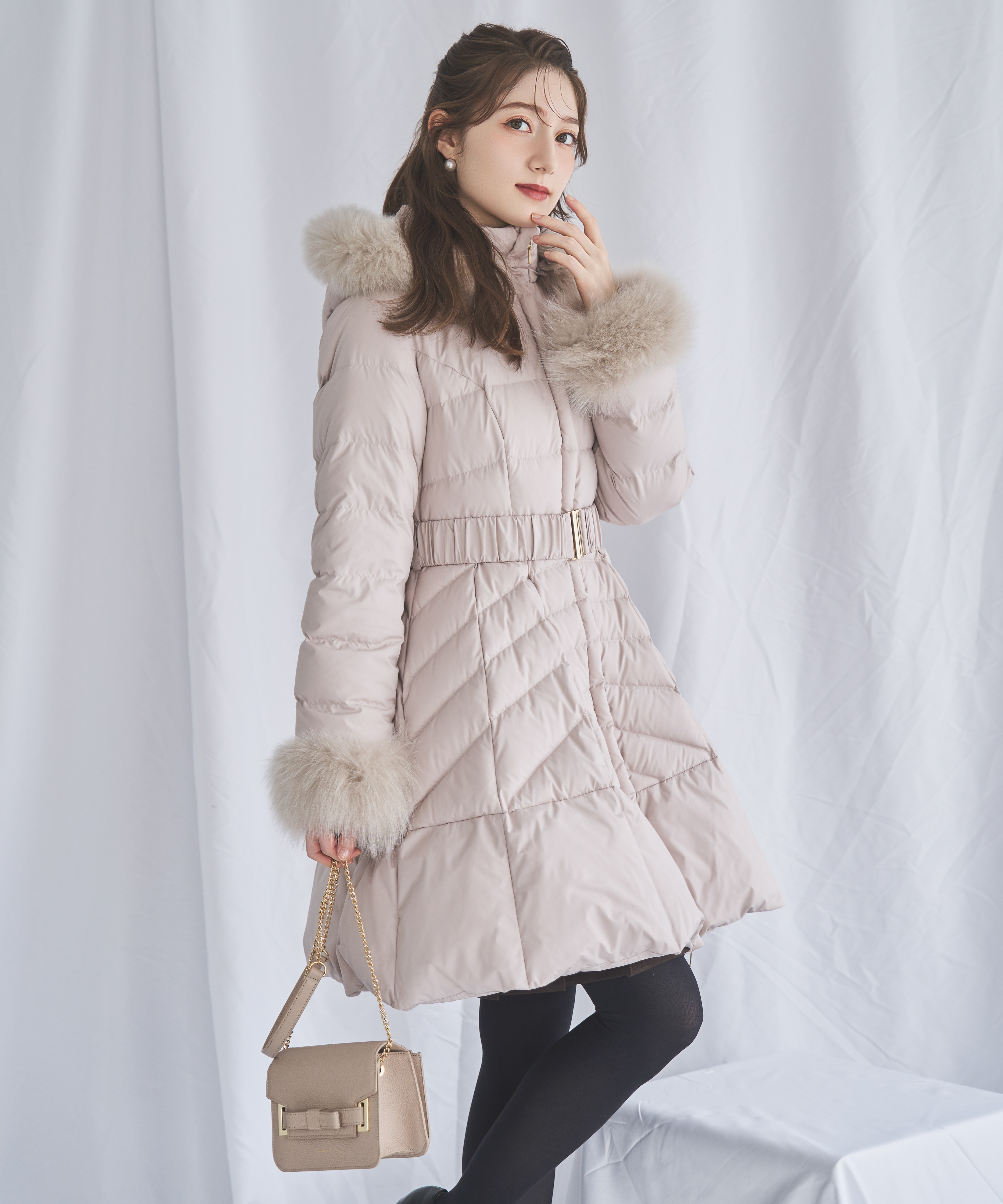 フォックスファー付Aラインダウン