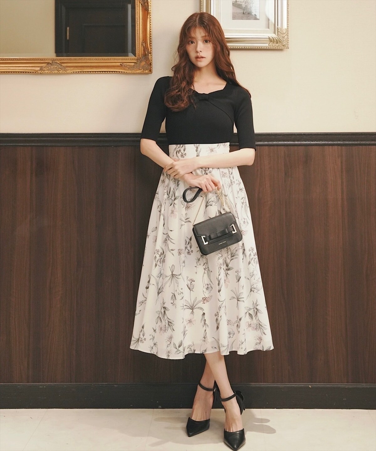 2WAYリボンリブニットプルオーバー