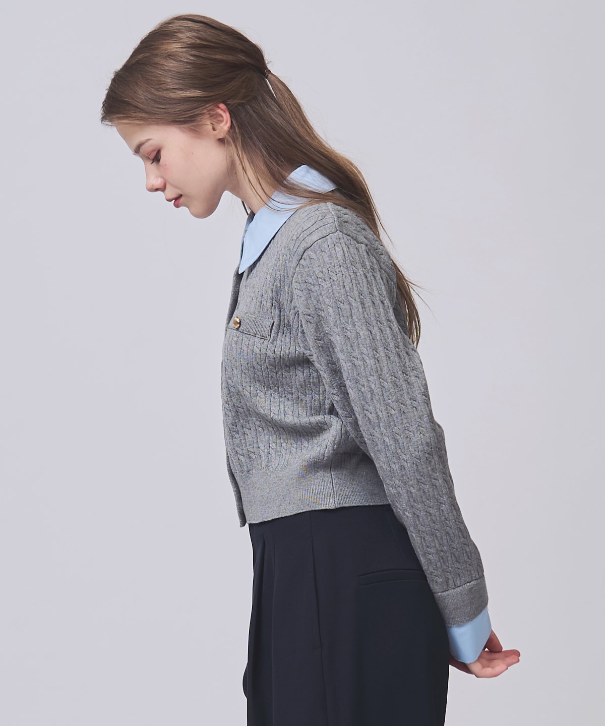 【NEW YEAR SPECIAL ITEM】レイヤードケーブルニットカーディガン