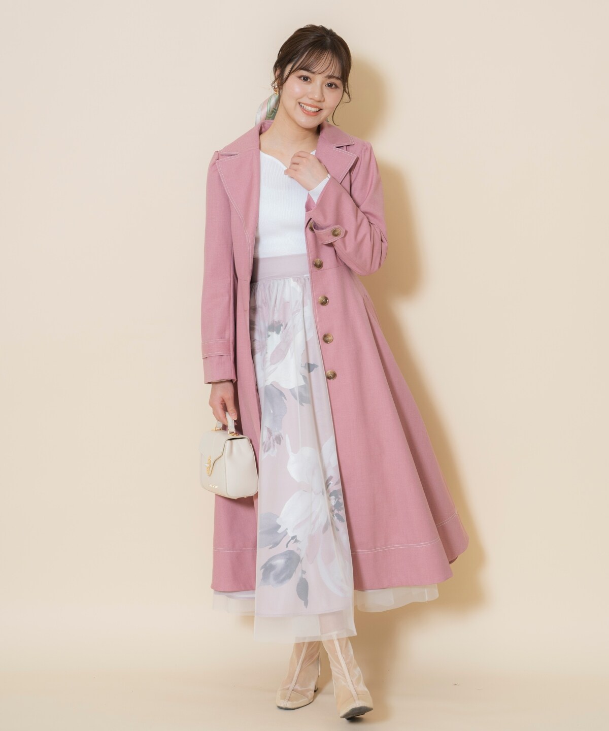 シングルトレンチドレスコート