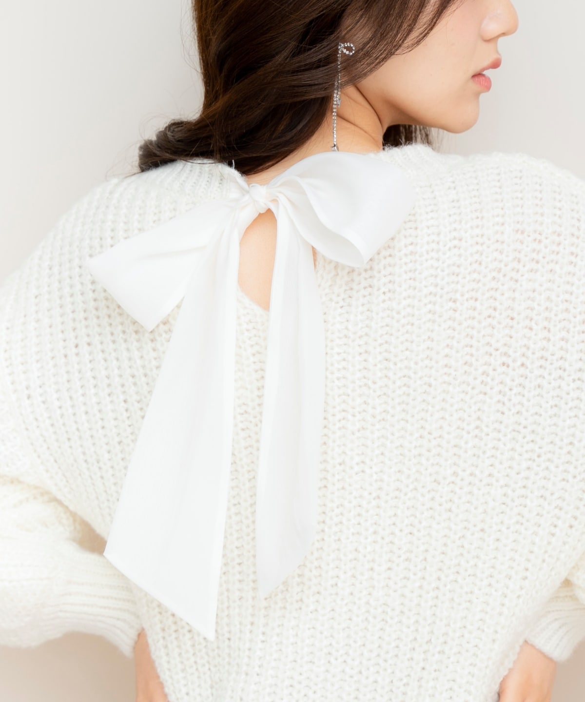 ニットプルオーバー×バルーンスカートセット