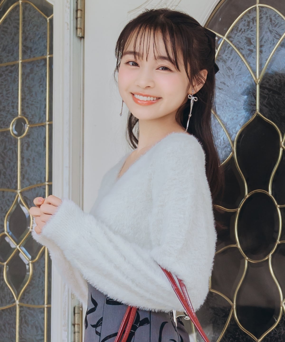 ラメフェザー2WAYニット