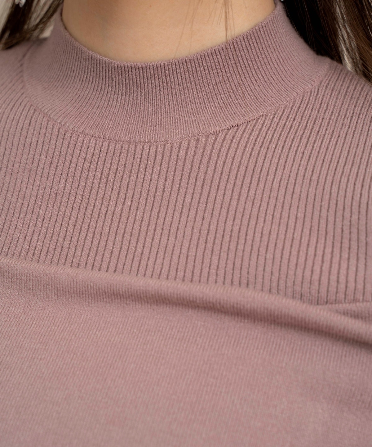 ギャザーリボンオフショルニット