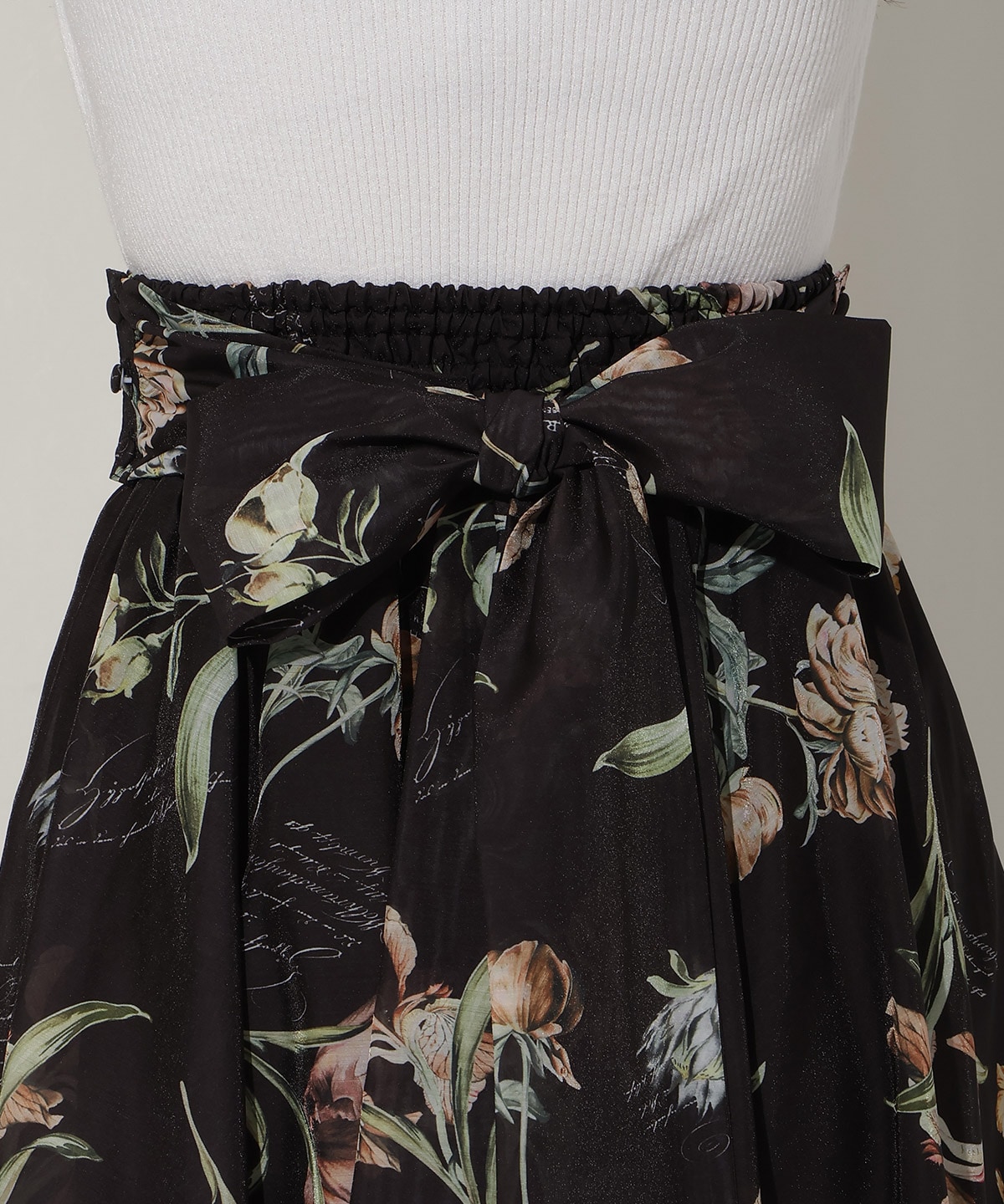 ビッグリボンシアーフラワースカート