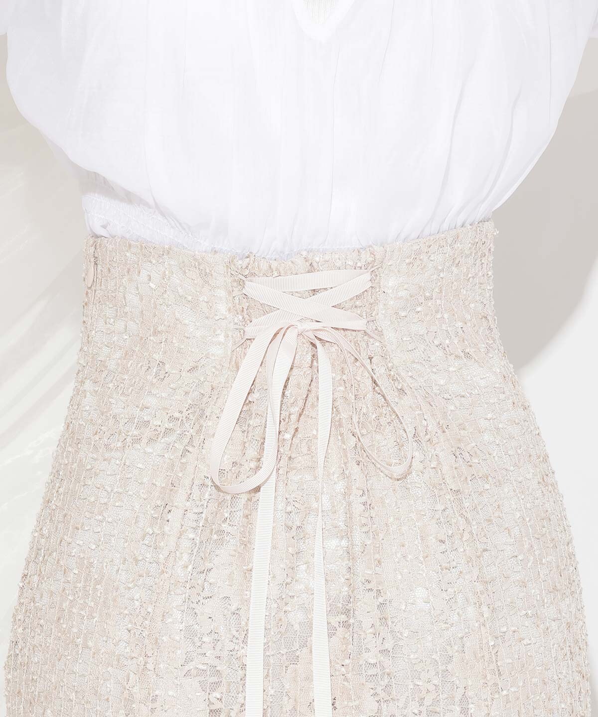 スパンコールレースマーメイドスカート