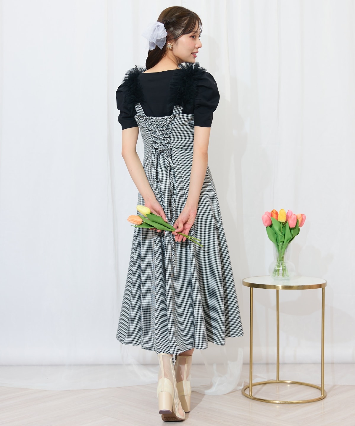 チュールフリルマーメイドジャンスカ