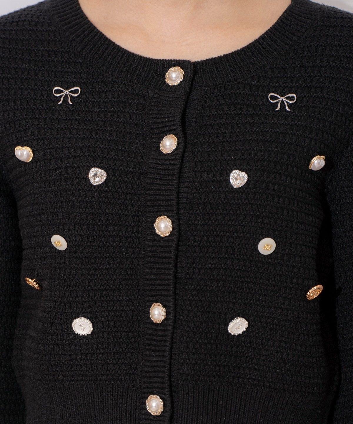 シャイニービジューカーディガン