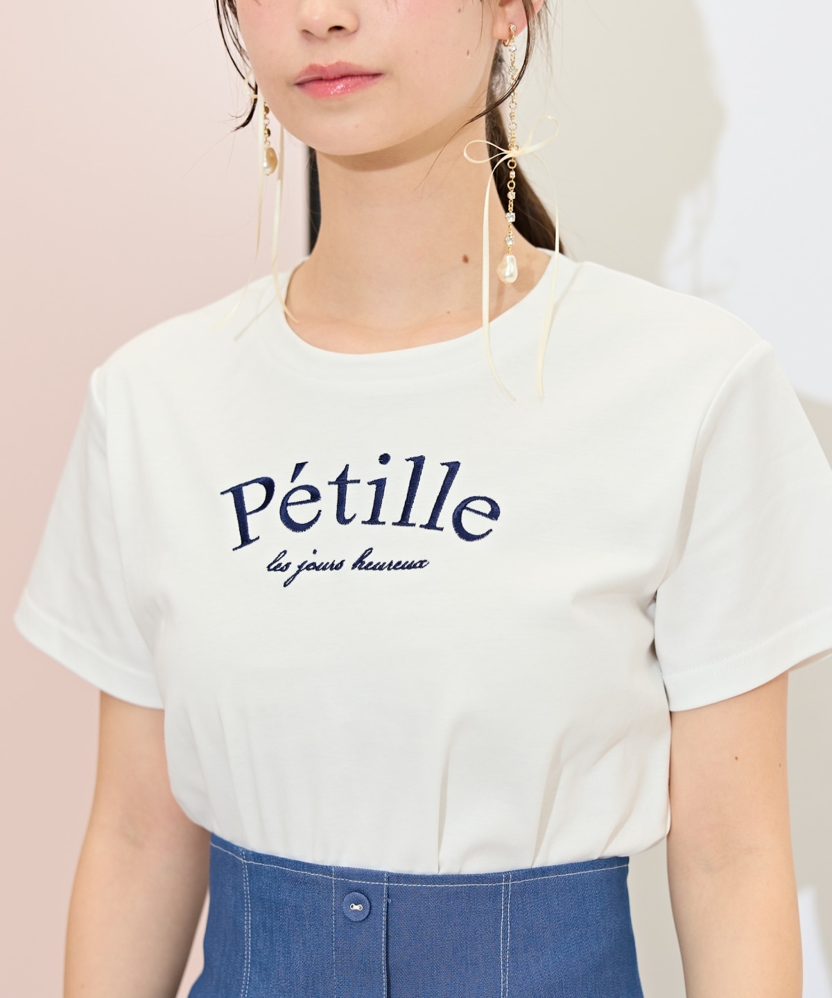 PetilleクルーネックTシャツ