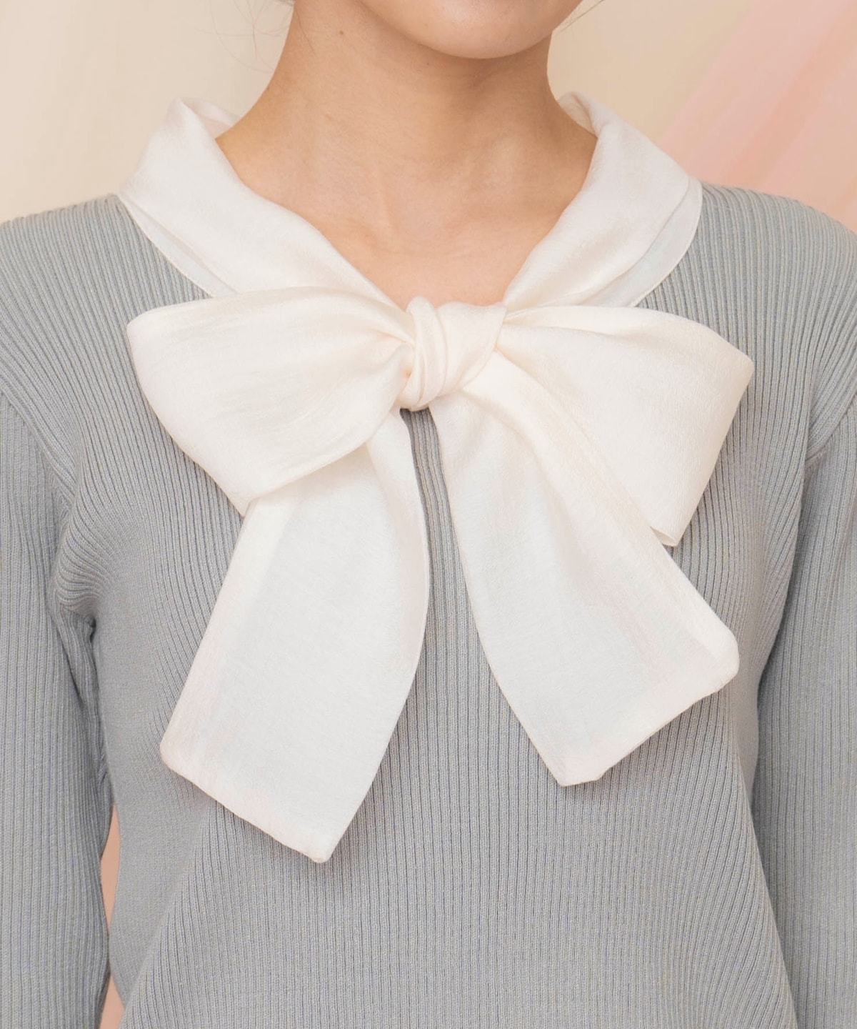 シアーリボンタイプルオーバー