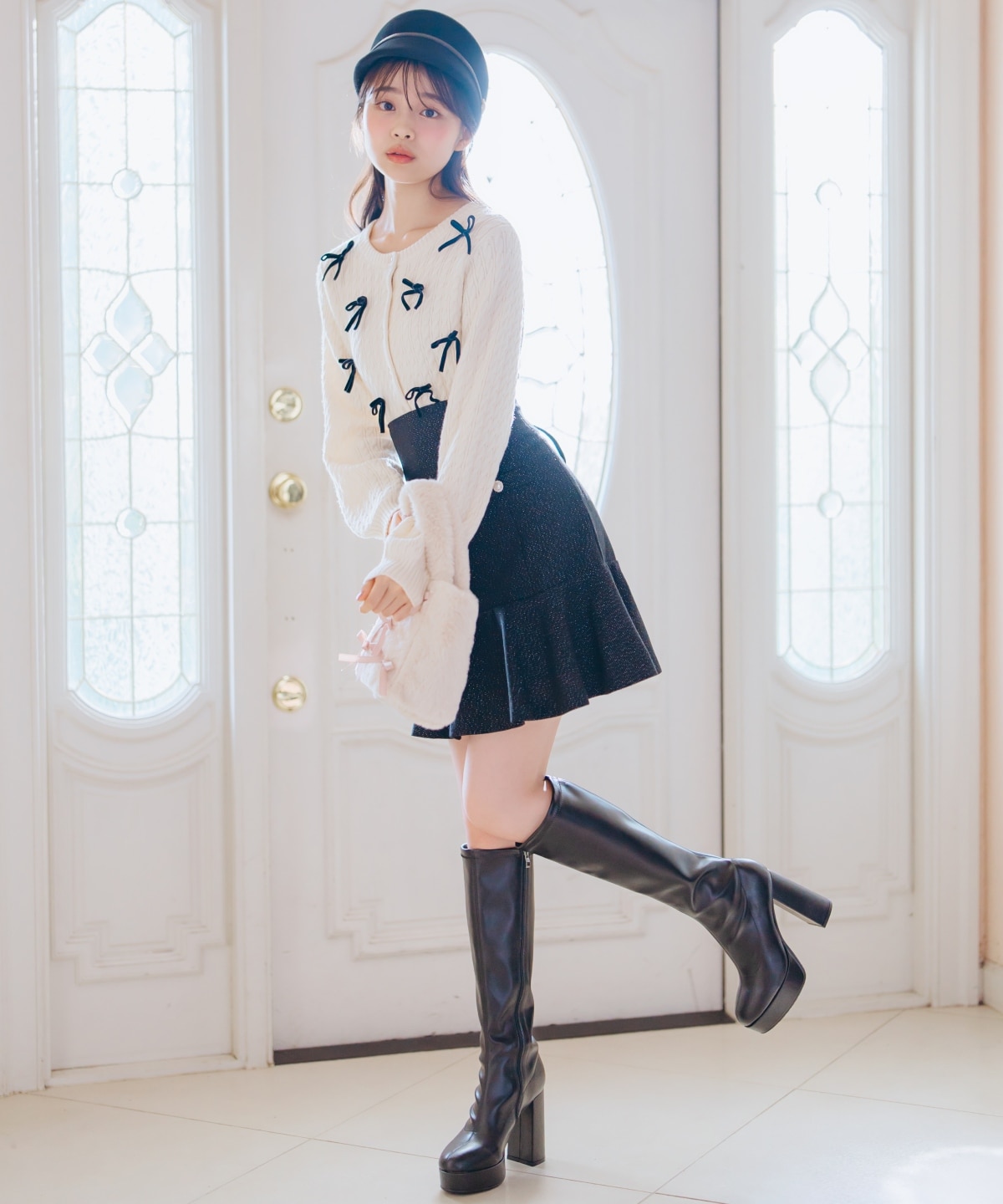 厚底ロングブーツ