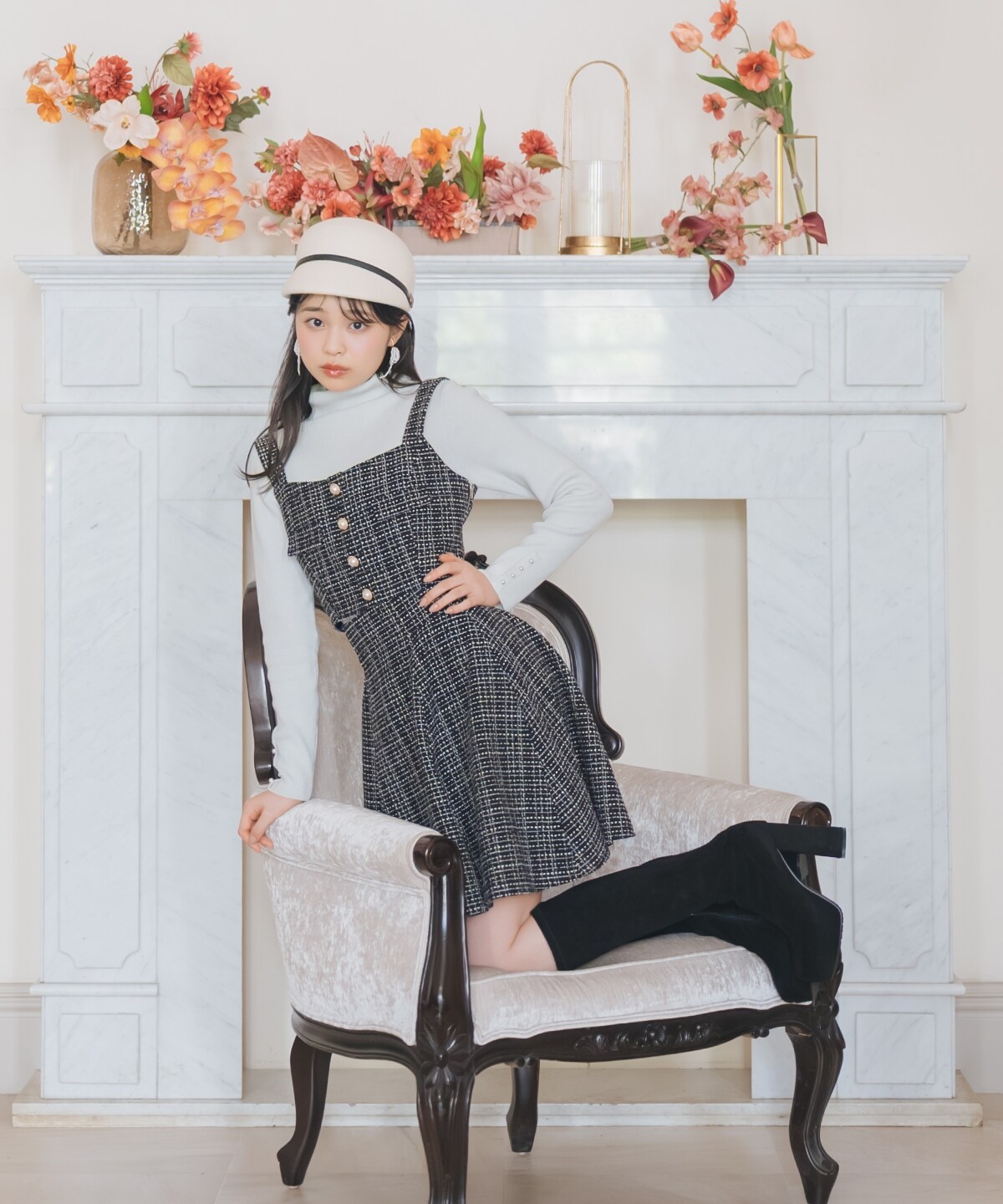 厚底ロングブーツ