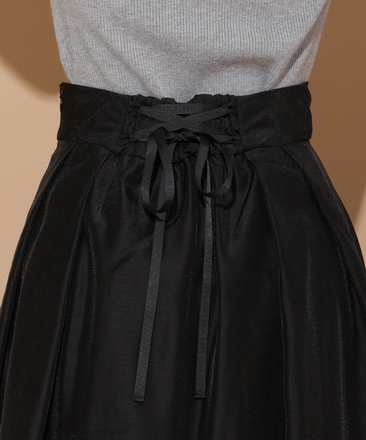 オーガンジータックフレアスカート