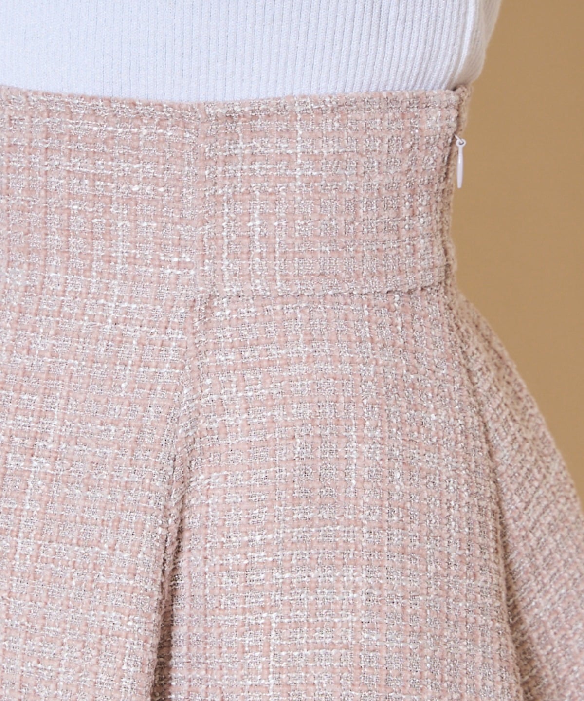【ツイードセットアップシリーズ】ツイードフレアスカート