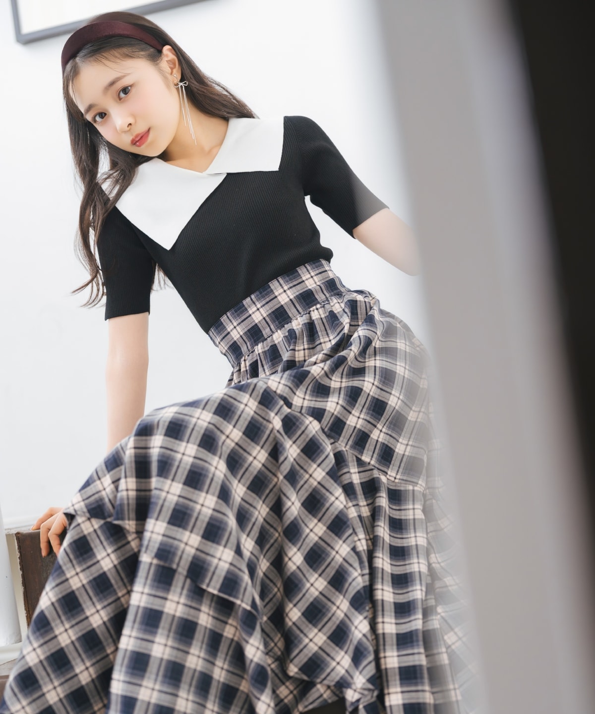 アシメフリルレイヤードスカート