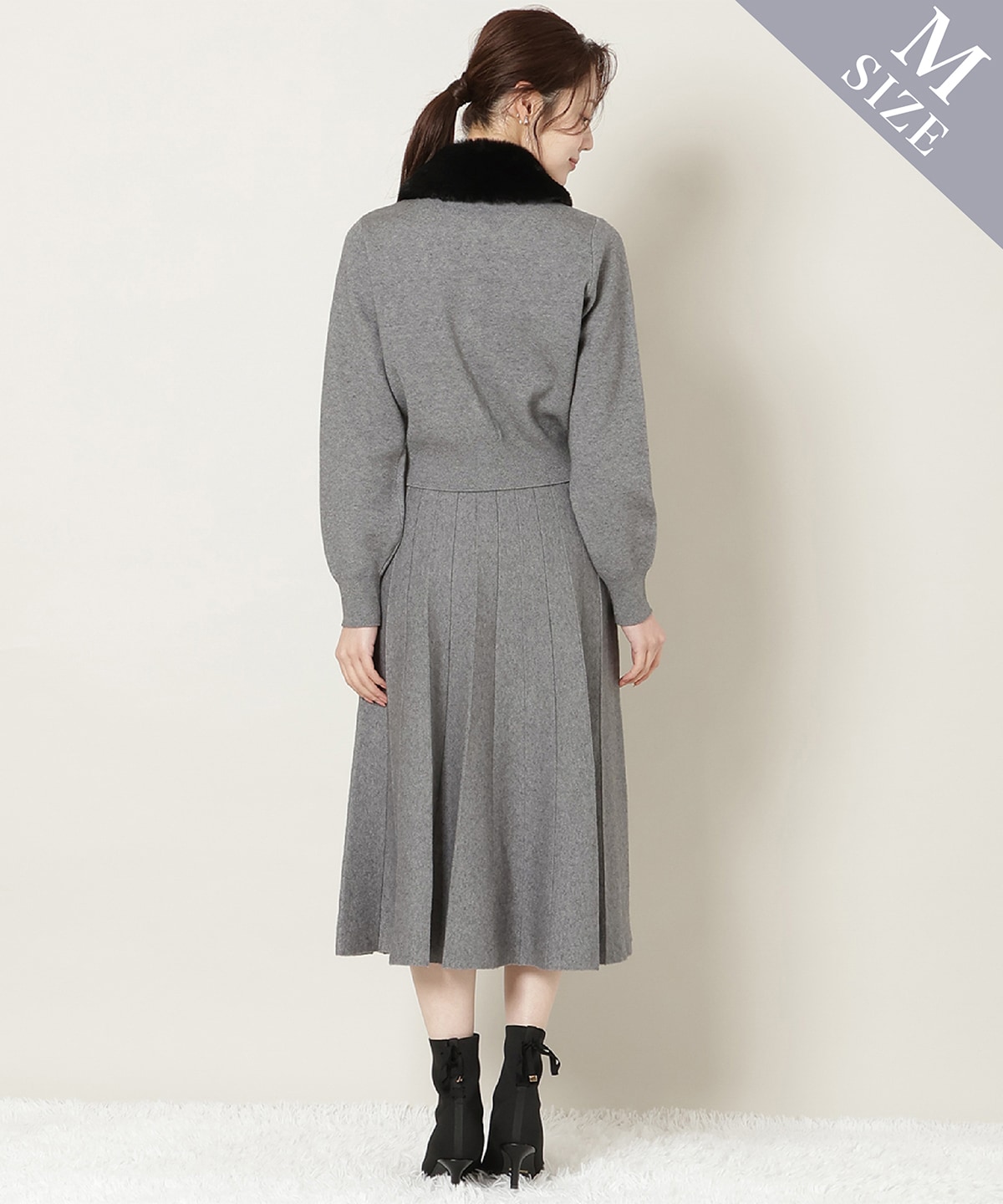 【11/21(fri)10時発売】ファーティペット付きニットSETUP