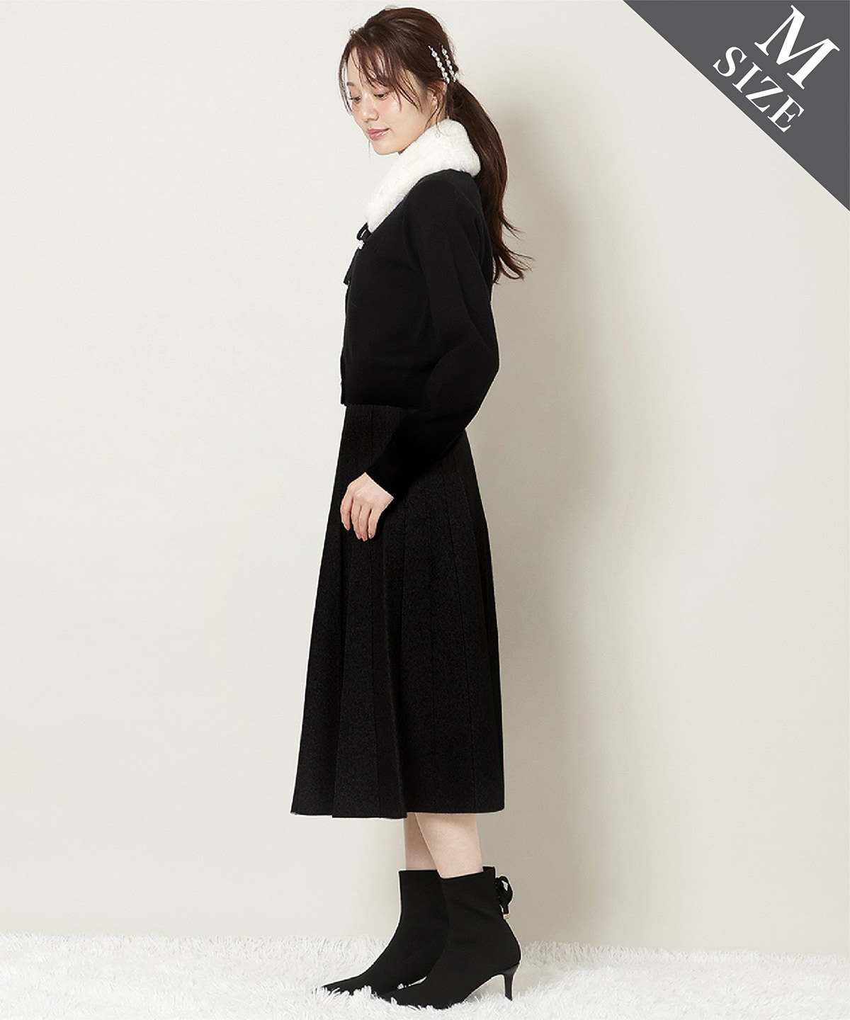 【11/21(fri)10時発売】ファーティペット付きニットSETUP