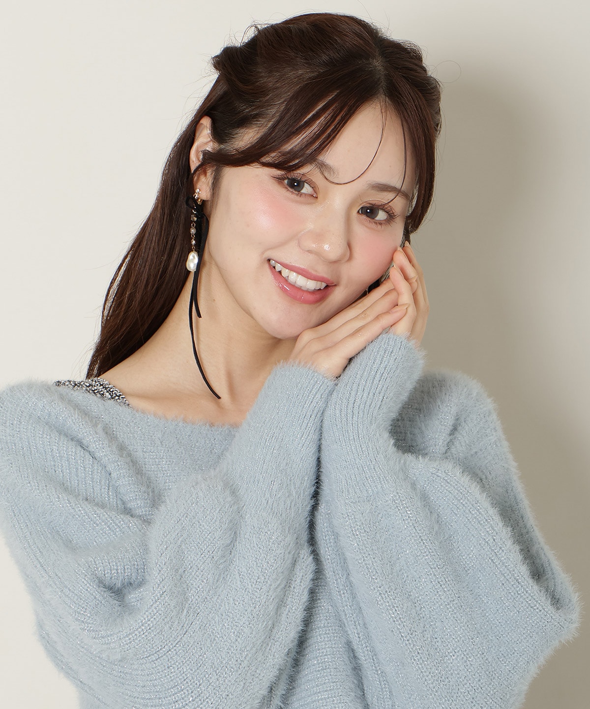 【12/5(fri)10時発売】カットツイードワンピース×フェザーニットSET