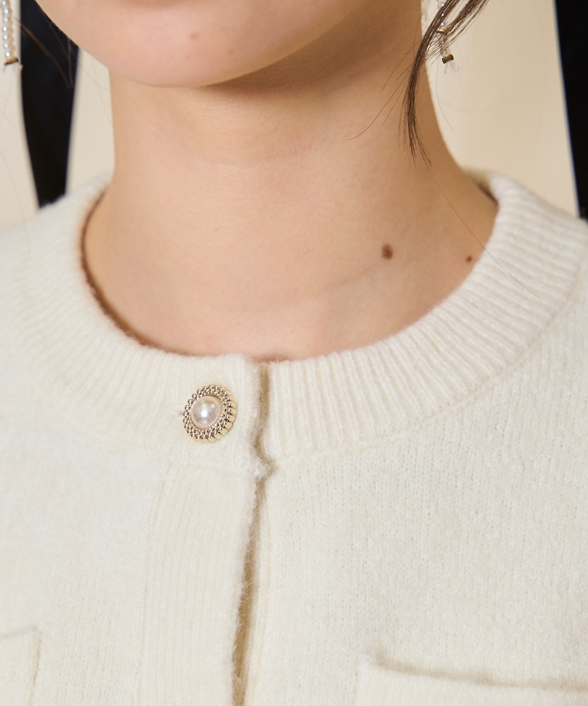 【再入荷予約受付中】モヘアライクニットジャケット