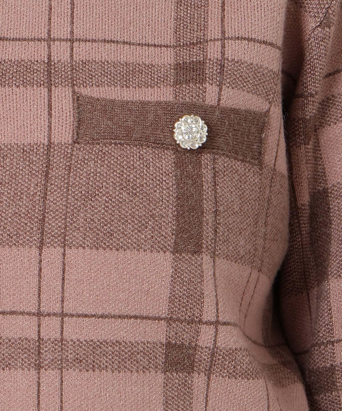 【10/17(fri)12時発売】チェック柄ファーカフスカーディガン