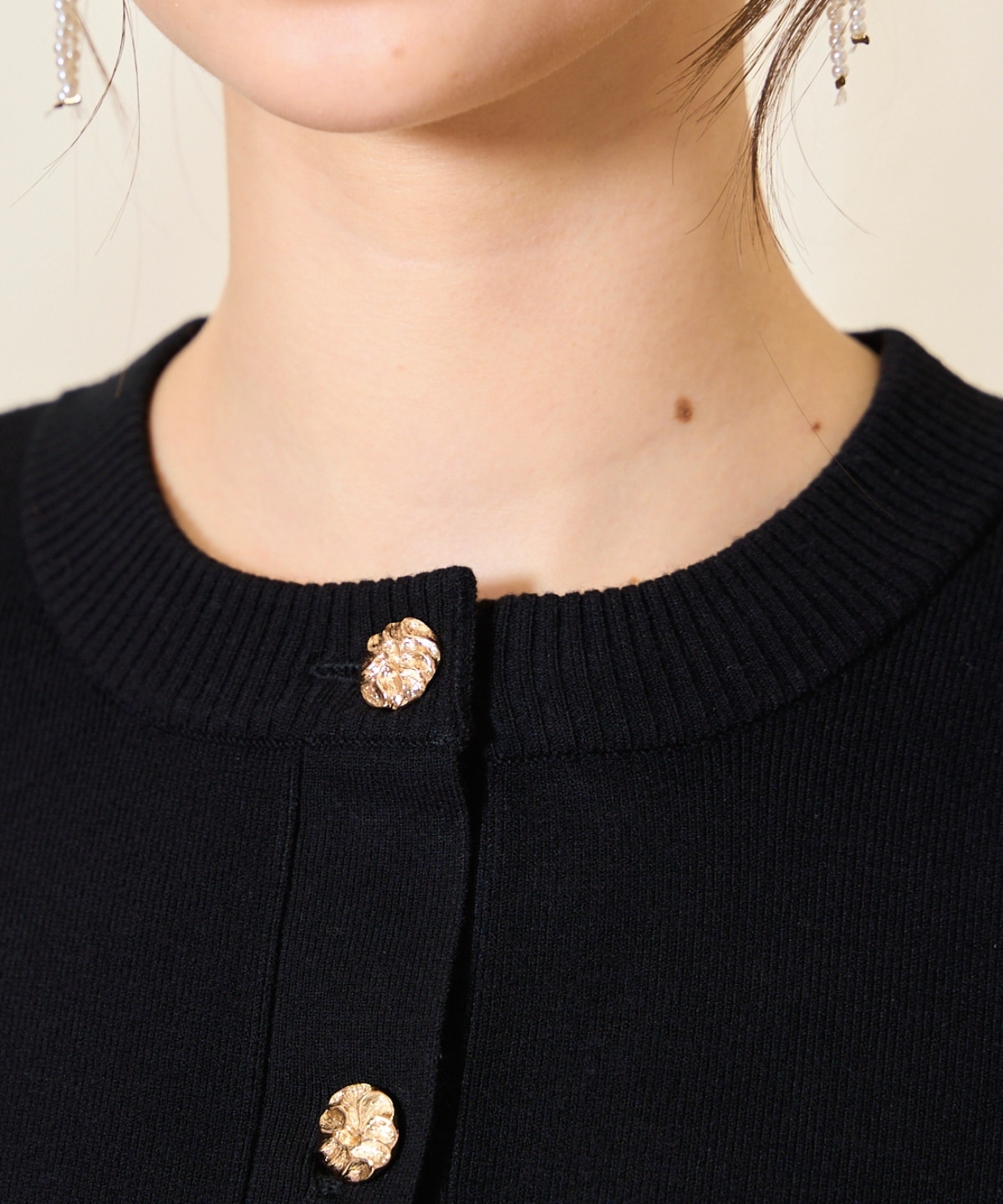 タックスリーブニットカーディガン