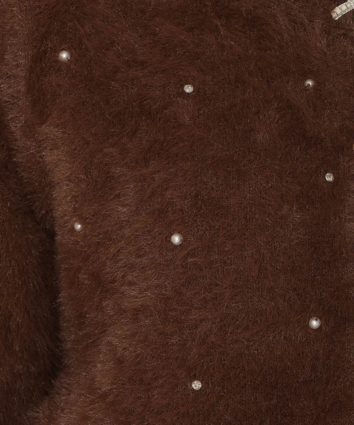 パール＆ビジューフェザーカーディガン