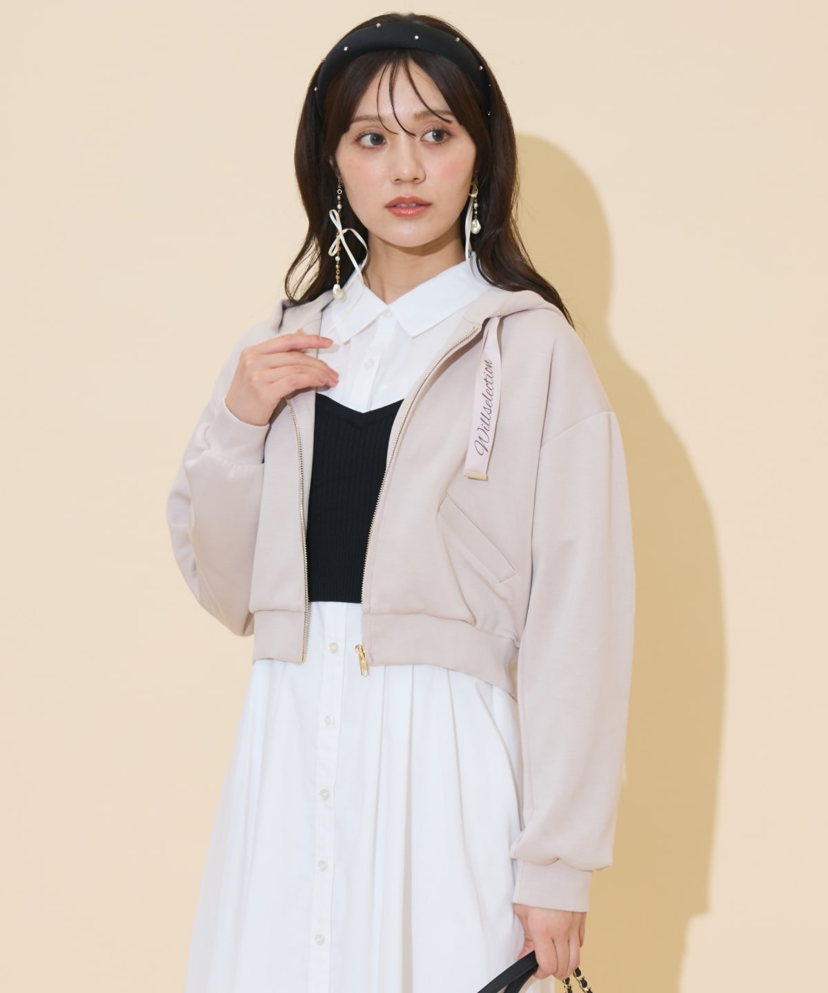 ロゴテープパーカー