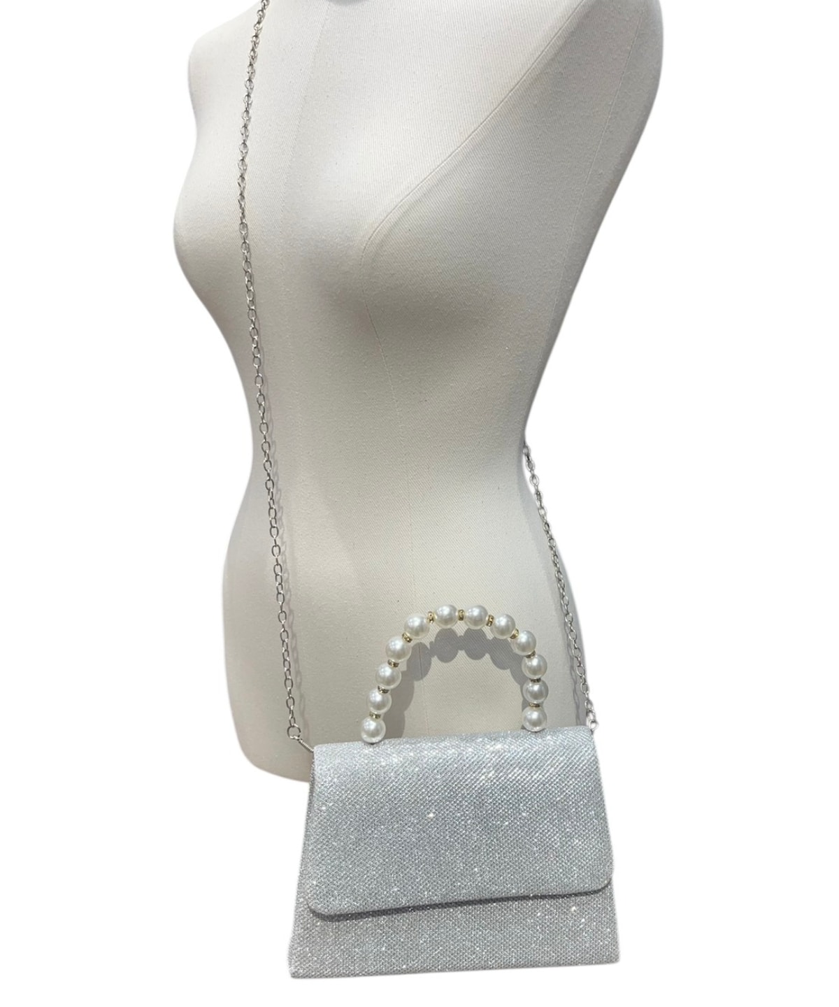 ラメパールハンドバッグ