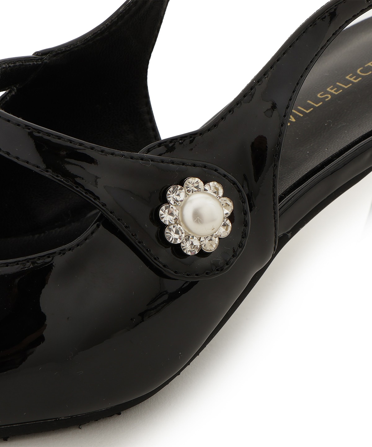 スリングバックリボンパンプス