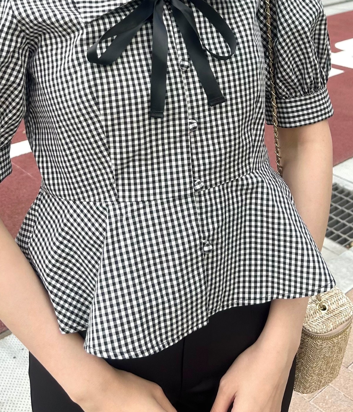 【新色追加】パフスリーブペプラムブラウス