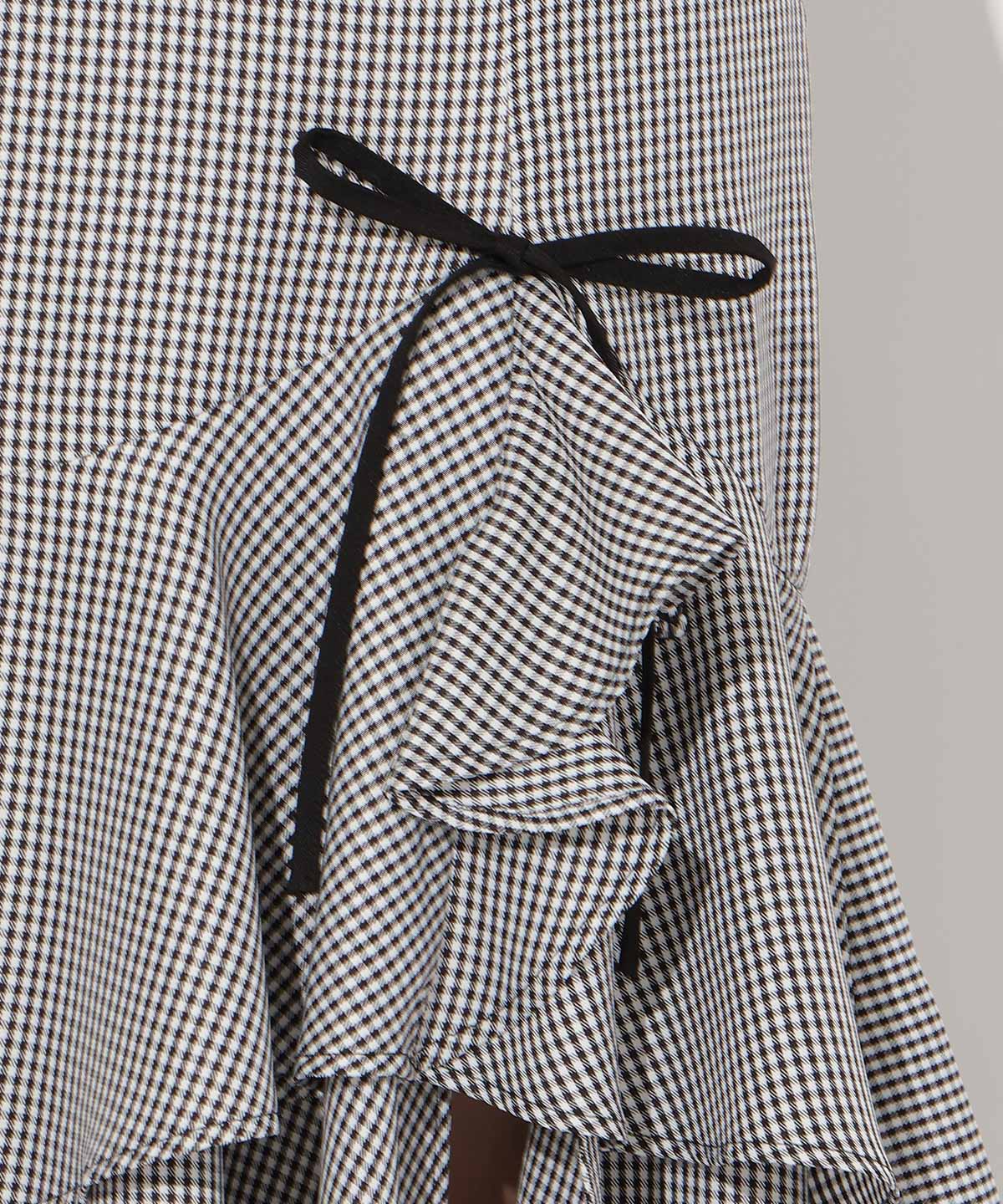 スリットデザインラッフルリボンスカート