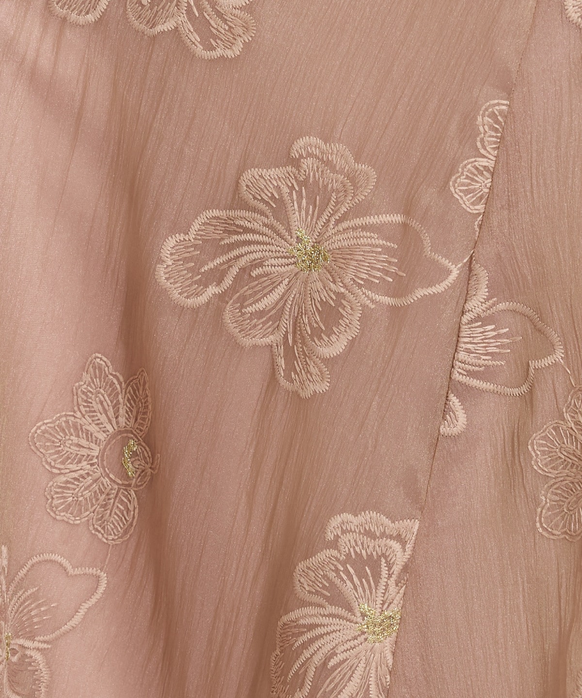 フラワー刺繍シアースカート