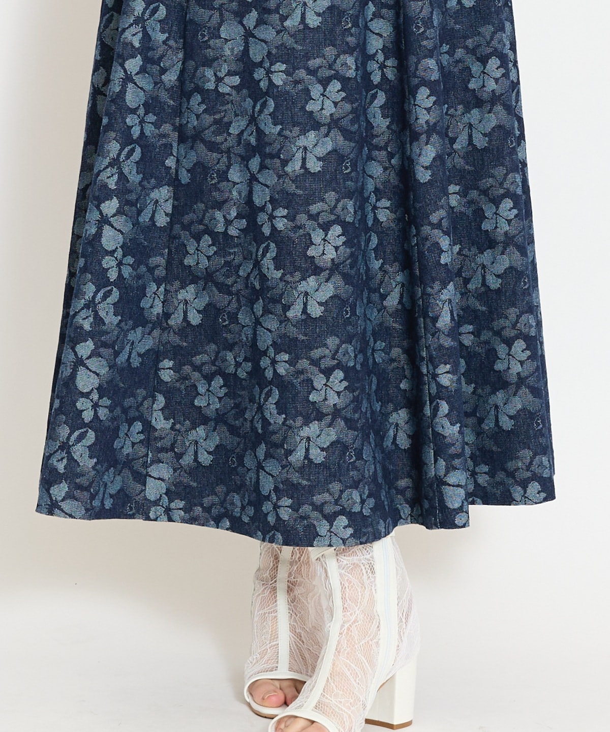 【セットアップ対応】デニムフレアスカート