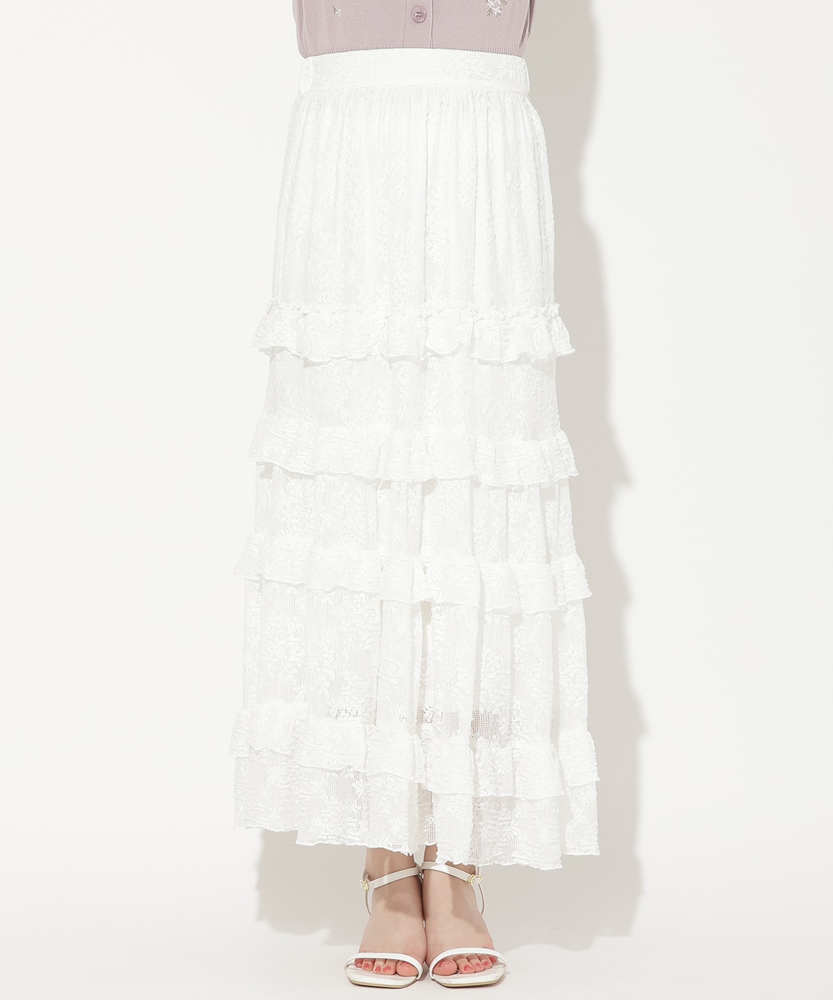 レースフリルティアードスカート