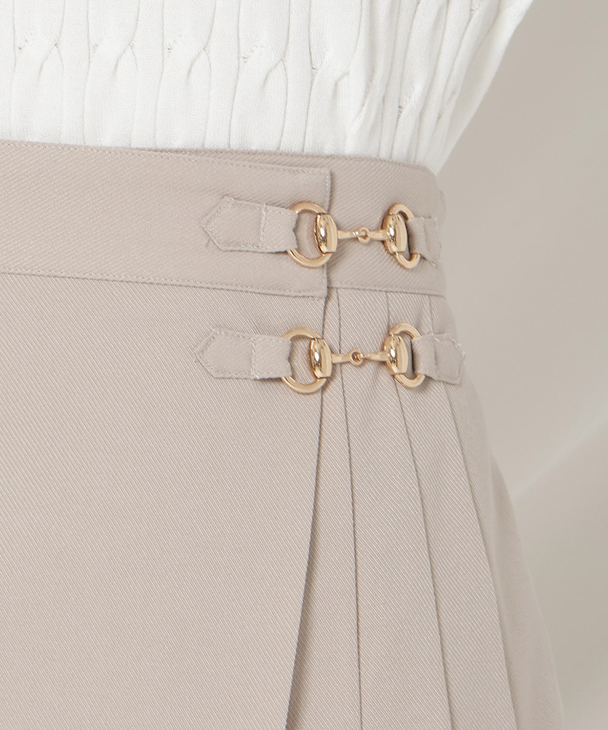 ビットデザインプリーツミニスカパン