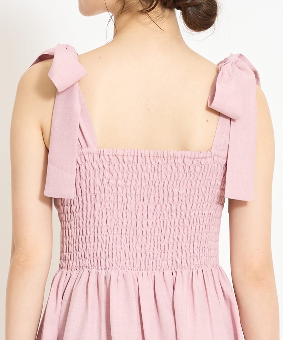 【4/24(fri)10時予約開始】リボンショルダーギャザーワンピース