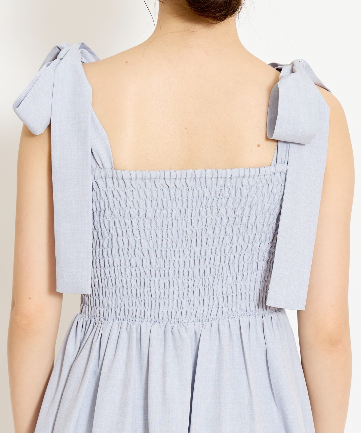 【4/24(fri)10時予約開始】リボンショルダーギャザーワンピース