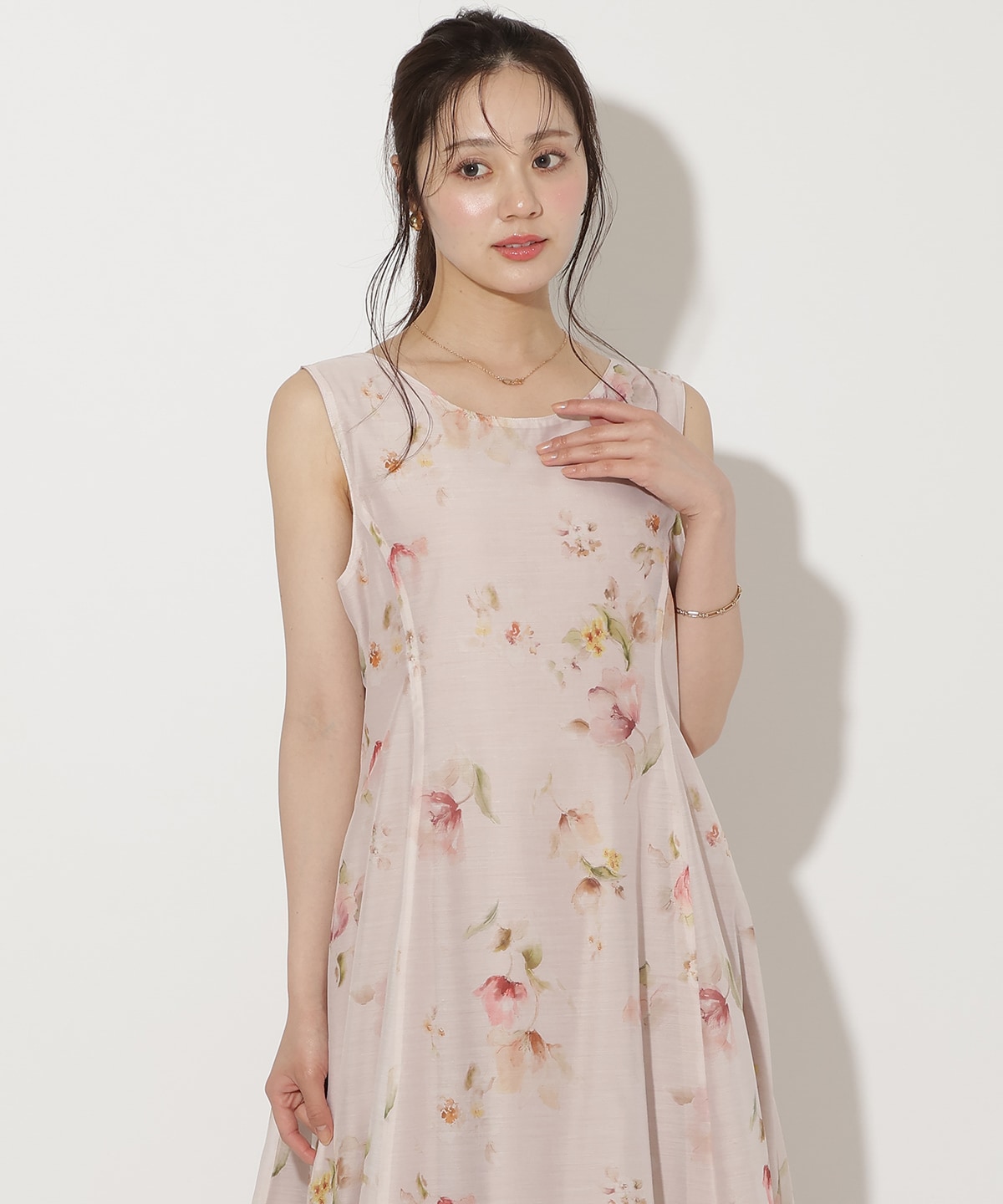 【6/11(thu)10時発売】ウォーターフラワープリントリバーシブルワンピース