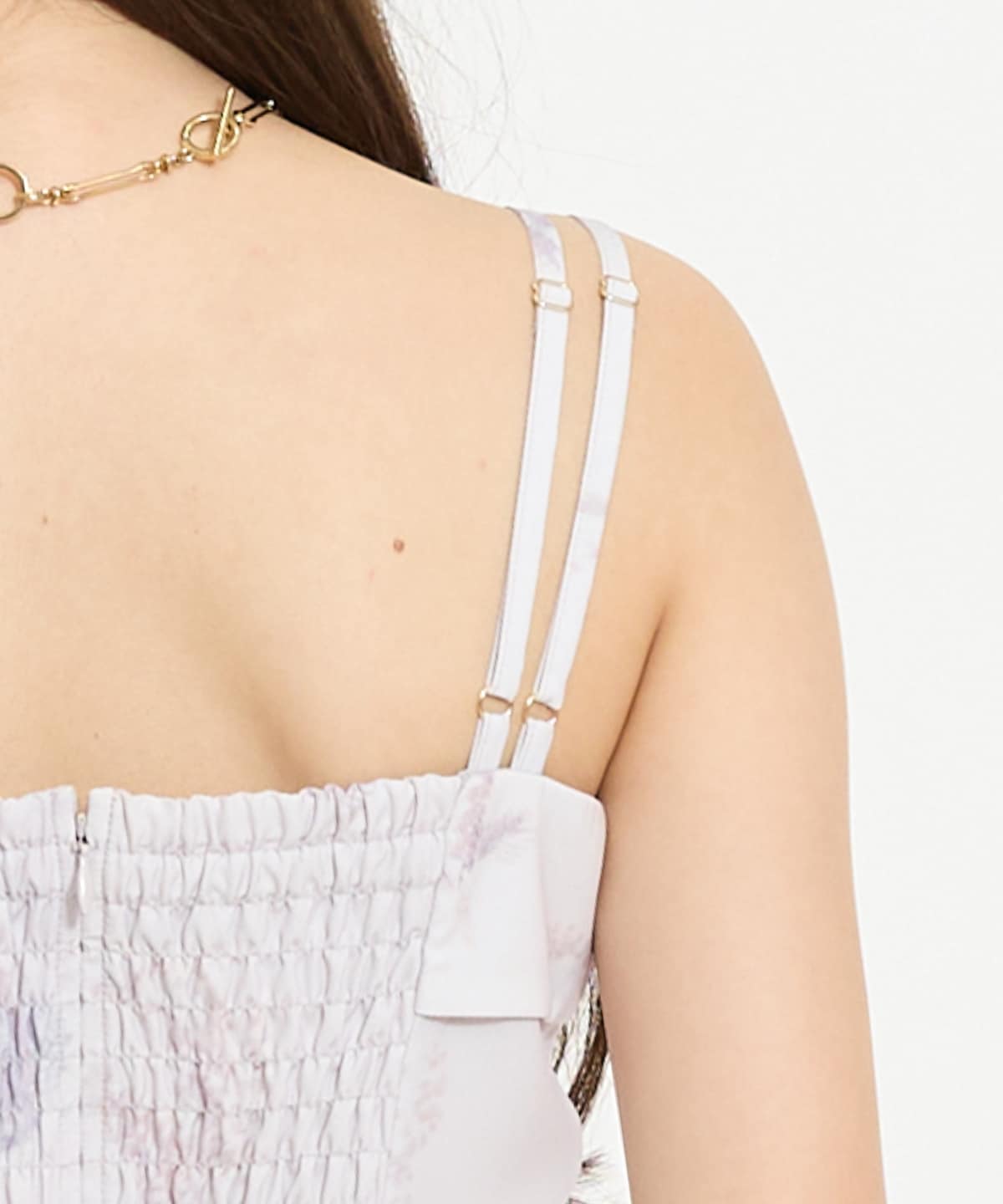 ミモザプリントキャミワンピース