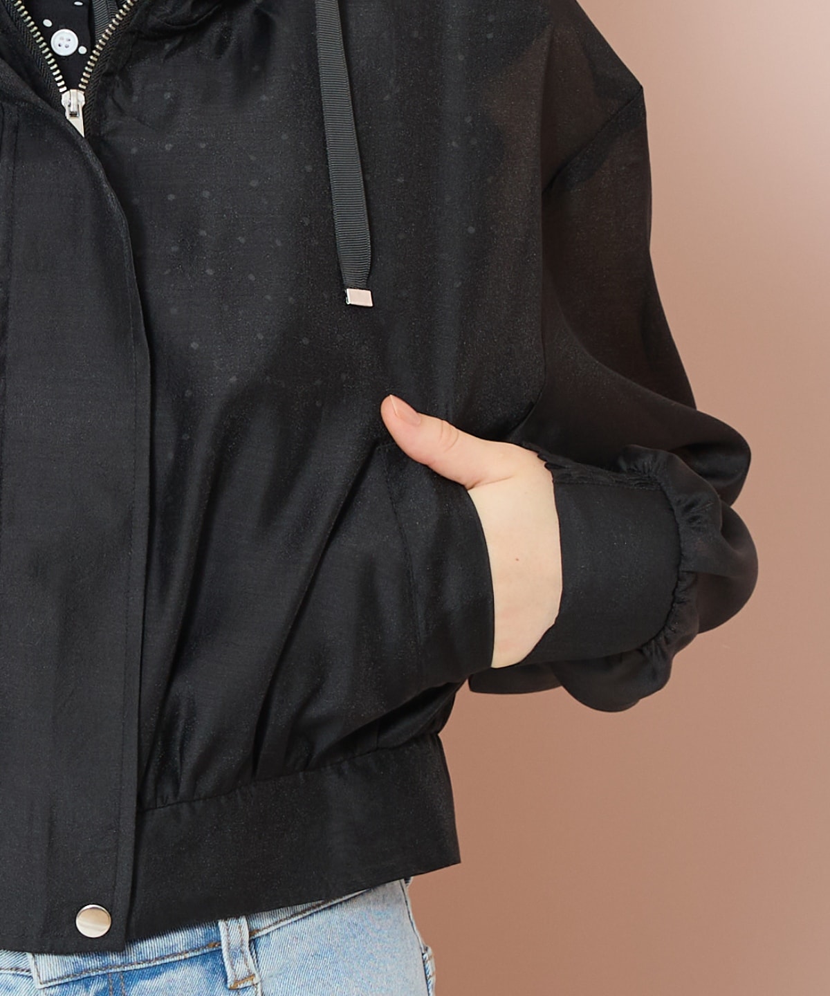 シアーフードブルゾン