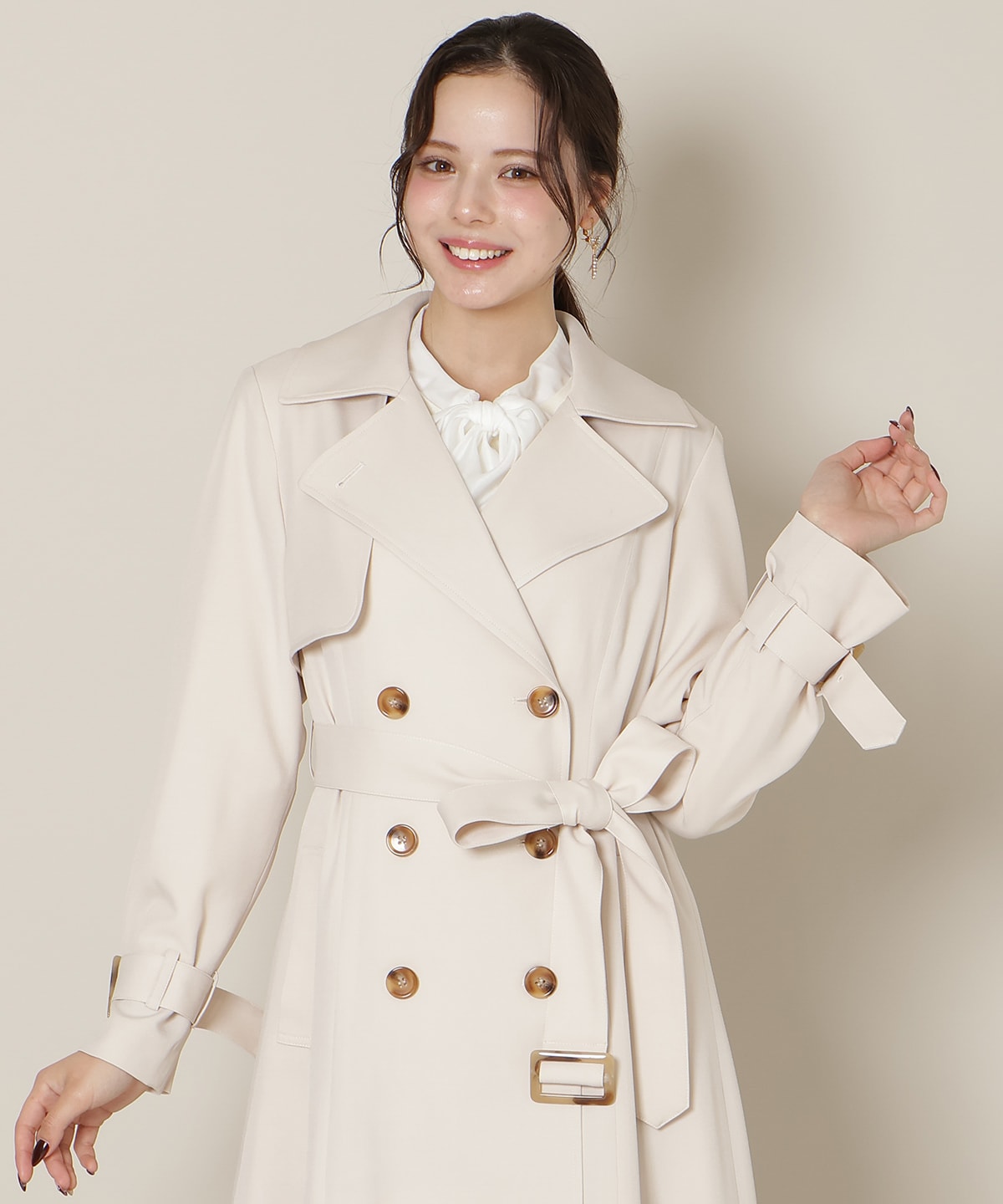 【1/14(wed)18時先行予約開始 】オリジナルフレアトレンチコート